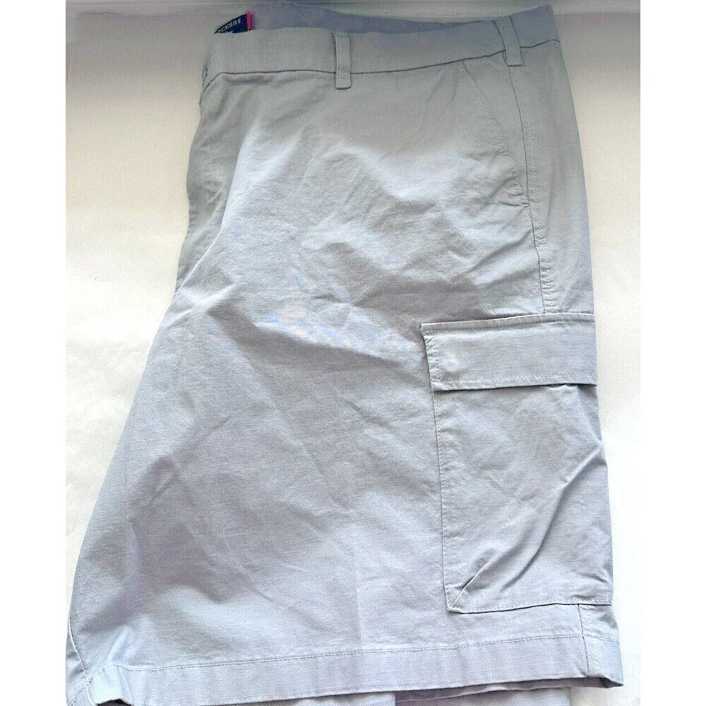 Dockers Men's Cargo Shorts Straight-Fit Foil Tech Cotton LightGray Big &Tall 52